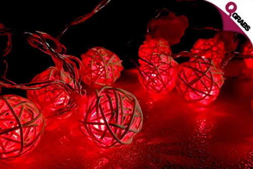 From QR39, Shine On with Solar-Powered LED String Lights Decorated with Rattan Material! (Up to QR130 Value)